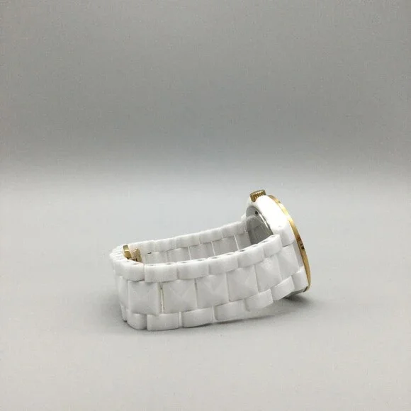 Isaac Mizrahi Live Womens Watch 36mm White Dial Crystals New Battery 6.75" - Picture 9 of 14